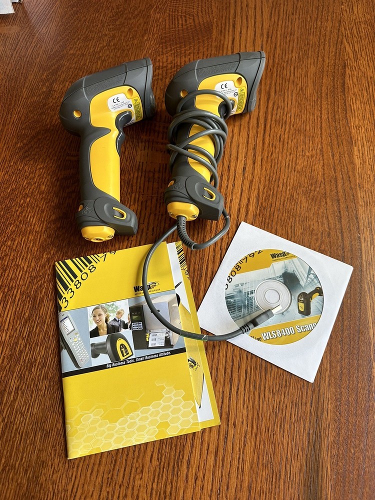 Wasp WLS 8400ER-USB Duraline Industrial Laser Scanner (parts only) – Lot of 2