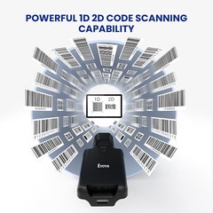 2D QR Code Wireless Bluetooth Barcode Scanner Back Clip Reader for iPad Phone