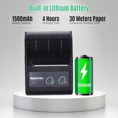 1-Portable 58mm 2 Inches Wireless BT Thermal Bill Receipt Printer Mini IADT