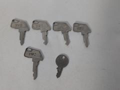 LOT OF 6 CASH REGISTER KEY’S TEC 1,2,3,4, TEC MGR 2303, TEC R 410