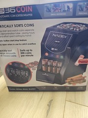 New Sealed Nadex Coins S36 4 Compartments Automatic Coin Sorter White. V6