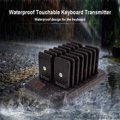 Wireless Paging System 16 Coaster Pager Waiter Call System 433MHz for Restaurant