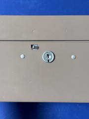 Vintage Lit-Ning Money Cash Box Cash Lock Box Beige No Key