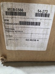 Lot of 50 Thermal Transfer Paper Rolls White lor 9078-0566 – 80mm x 273′
