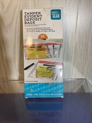 NEW! Tamper Evident Security Deposit 25 Sealing 9×12” Bags by Pen+Gear*Verified*