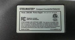 MMF Industries 200100 SteelMaster Automatic Counterfeit Detector Silver