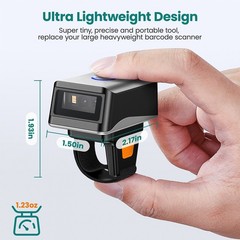 3-in-1 Wireless&Bluetooth&Wired 1D Ring Finger Barcode Reader Scanner