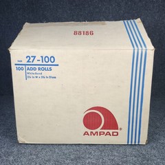 Lot 40 Ampad Adding Machine Calculator Rolls 27-100 White Bond 2 1/4 x 150ft NOS
