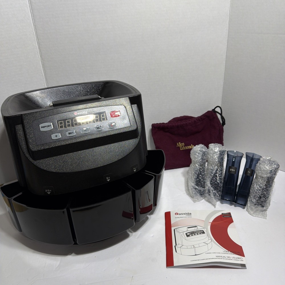 Cassida C200 Coin Sorter Digital Machine Commercial Money Change Automatic