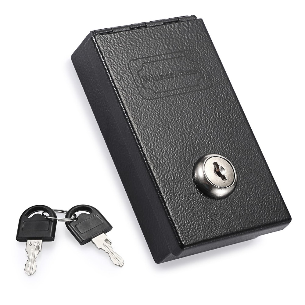 Metal Casino Cash Box for Gamblers, Portable Mini Lockable Winners Bank with Mon