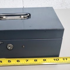 Vintage Steelmaster Art Steel Co. lock box NO KEY foam lining industrial metal