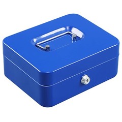 xydled Locking Steel Medium Cash Box with Removable Coin Tray and Key Lock,7….