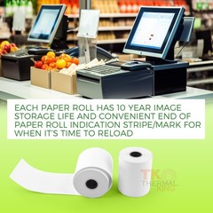 Crisp Image 50 Rolls 2 1/4″ x 85′ Biodegradable Thermal Paper for Cash Registers