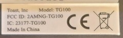 Lot of 5 !!! Toast GO 1 (TG100) Handhelds POS *Untested*