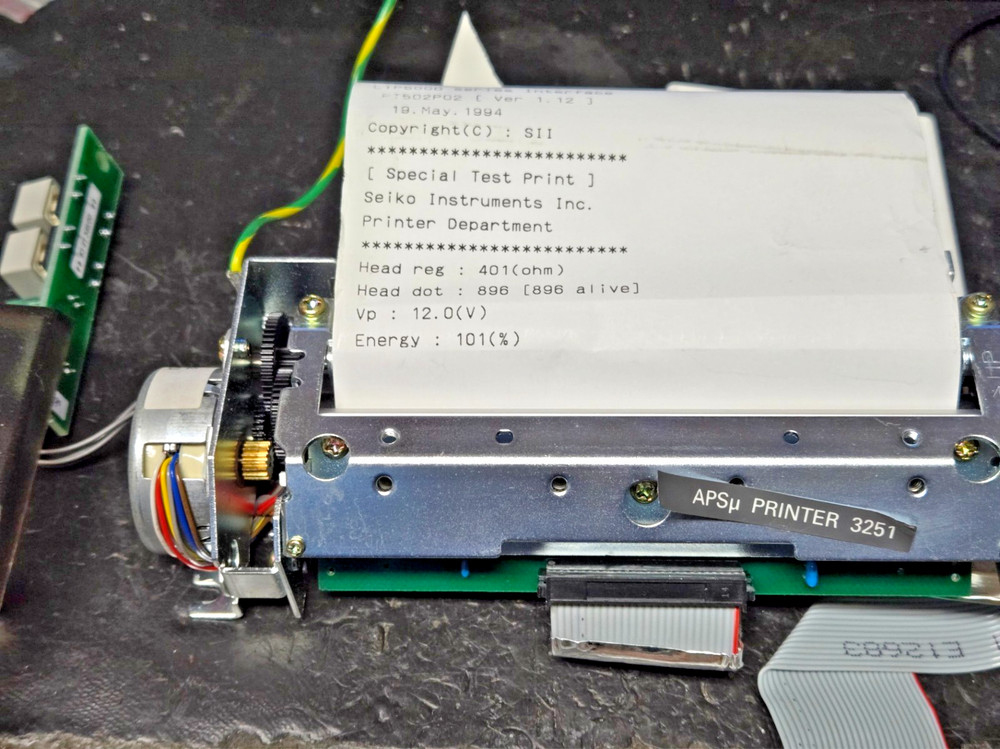Seiko TPRC062 / APSµ Printer 3251 – 4.25″ Thermal Prt Mechanism + Control Boards