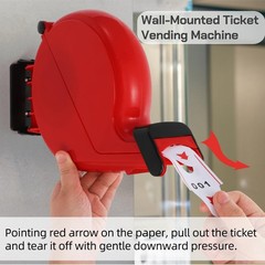 Take a Number Ticket Dispenser with 1000 Tickets, 3-Digit Queue System for Resta