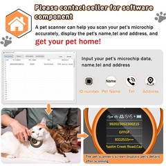 Pet Microchip Scanner RFID EMID With 1.44IN TFT Display – 134.2kHz 125kHz 15 …