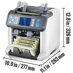 Money Counter Machine, Bill Counter with Mixed Denomination, 2CIS, SN, UV, IR