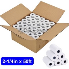 2 1/4″ x 50′ Thermal Paper Credit Card Cash Register POS Receipt Paper BPA Free