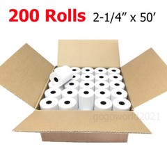 2 1/4″ x 50′ Thermal Credit Card Cash Register POS Receipt Paper – 200 Rolls USA