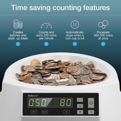 1250 USD Coin Counter That Quickly Value Counts and Sorts Mixed USD Coins – C…