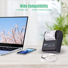 1-Portable 58mm 2 Inches Wireless BT Thermal Bill Receipt Printer Mini IADT