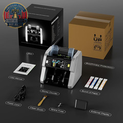 AL-923 Mixed Denomination Money Counter Machine, Value Counting with CIS/UV/MG/I