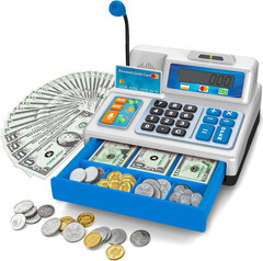 Calculator Cash Register Toy Gift for Kids Age 3, 4, 5, 6, 7, 8+ Year Old, 103 P