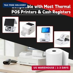 3 1/8 x 230 Thermal Paper Receipt Rolls, HUOJI 10 rolls Receipt Paper Fits Star