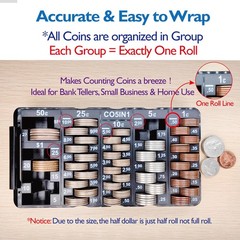Coin Sorting Tray Coin Counter with Lid for All Coins Accurate & Easy to Wrap