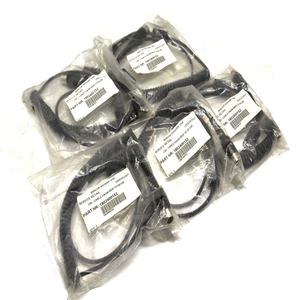 (5) NEW Wincor Nixdorf 1802400152 MSR to QL320 Cables / Zebra 25-61759-01