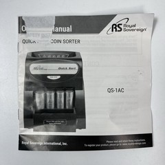 Royal Sovereign Quick Sort Counter Top Coin Sorting Machine QS-1AC – Tested
