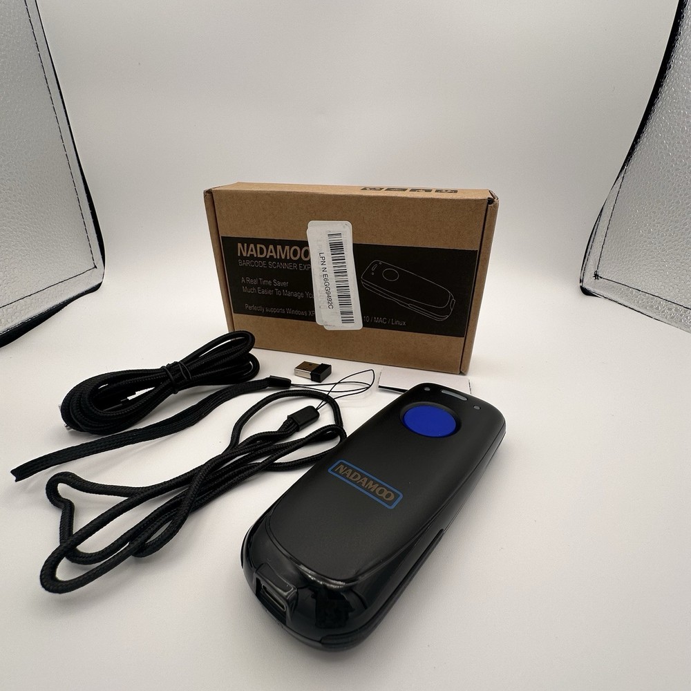 NADAMOO Bur3076 Wireless Barcode Scanner w/ USB Cable, MPN Bur3076