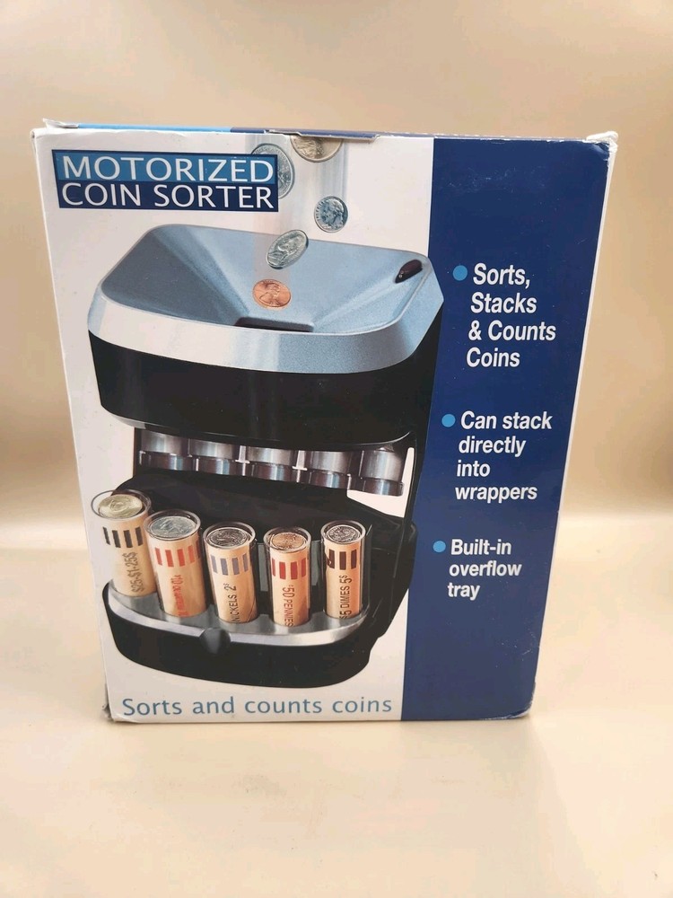 Magnif Motorized Electric Coin Sorter Automatic Sort Battery Powered