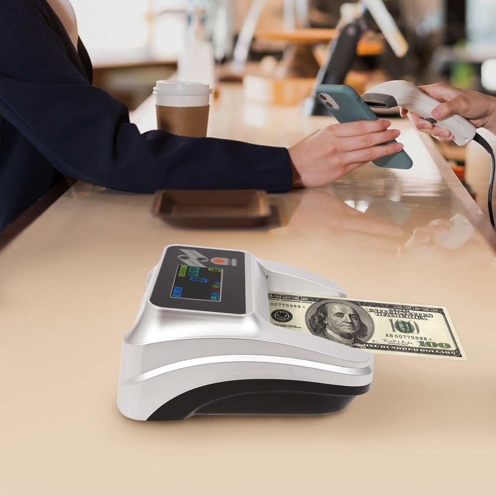 Money Counter Machine Dollar Bill Detector Lcd Counterfeit Money Checker 110v