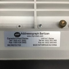 Addressograph Bartizan Portable Model 4200 Credit Card Imprinter Manual Slider