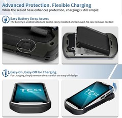 Upgraded Protective Cover Case w/ Strap for Zebra TC51 TC52 TC56 TC57 TC510K