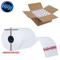 3 1/8″ X 230′ THERMAL RECIPET PAPER 50 ROLLS PREMIUM CASH REGISTER CORELESS