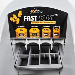 Royal Sovereign FAST SORT Coin Sorter Model FS-2 for Small Business Works