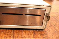 Used M-S Cash Drawer EP-127 Cash Drawer- Dut’s Deals- Dings when opened.