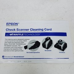 Sealed in OB-Epson CS1B15WS Check Scanner Cleaning Card Qty 15