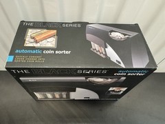 The Black Series 4-Barrel Automatic Coin Sorter Black with Coin Sleeves