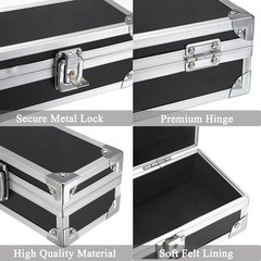 Cash Box with Lock, Aluminium Alloy Money Box for Cash Lockable Money Storage Bo