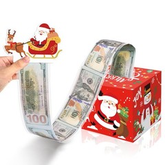 DIY Christmas Surprise Money Box Holder Cash Gift Pull Transparent Bags 30 PCS