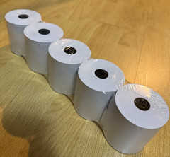 25 Cash Register Kitchen Printer White Receipt Bond Paper Rolls 3″ 1 Ply 165′