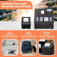 Thermal Printer Receipt Rolls 3 1/8 x 230 for Clover Station Cash Registers a…