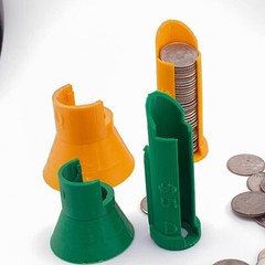 COIN COUNTING TUBES FAST WRAP PENNY NICKEL DIME QUARTER USA /3d printed