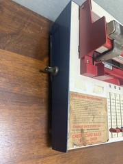 vintage manual credit card machine,”knuckle-buster,”