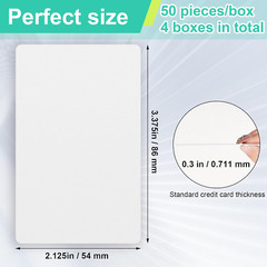 200 Pcs Credit Card Reader Cleaner Cards Cr80 Card Reader Cleaning Dual Side Sca