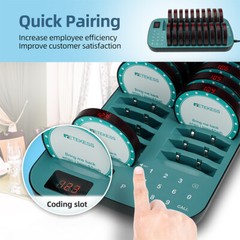 Retekess TD167A AM Restaurant Pager Calling System Guest Queuing 20 Buzzer Cafes